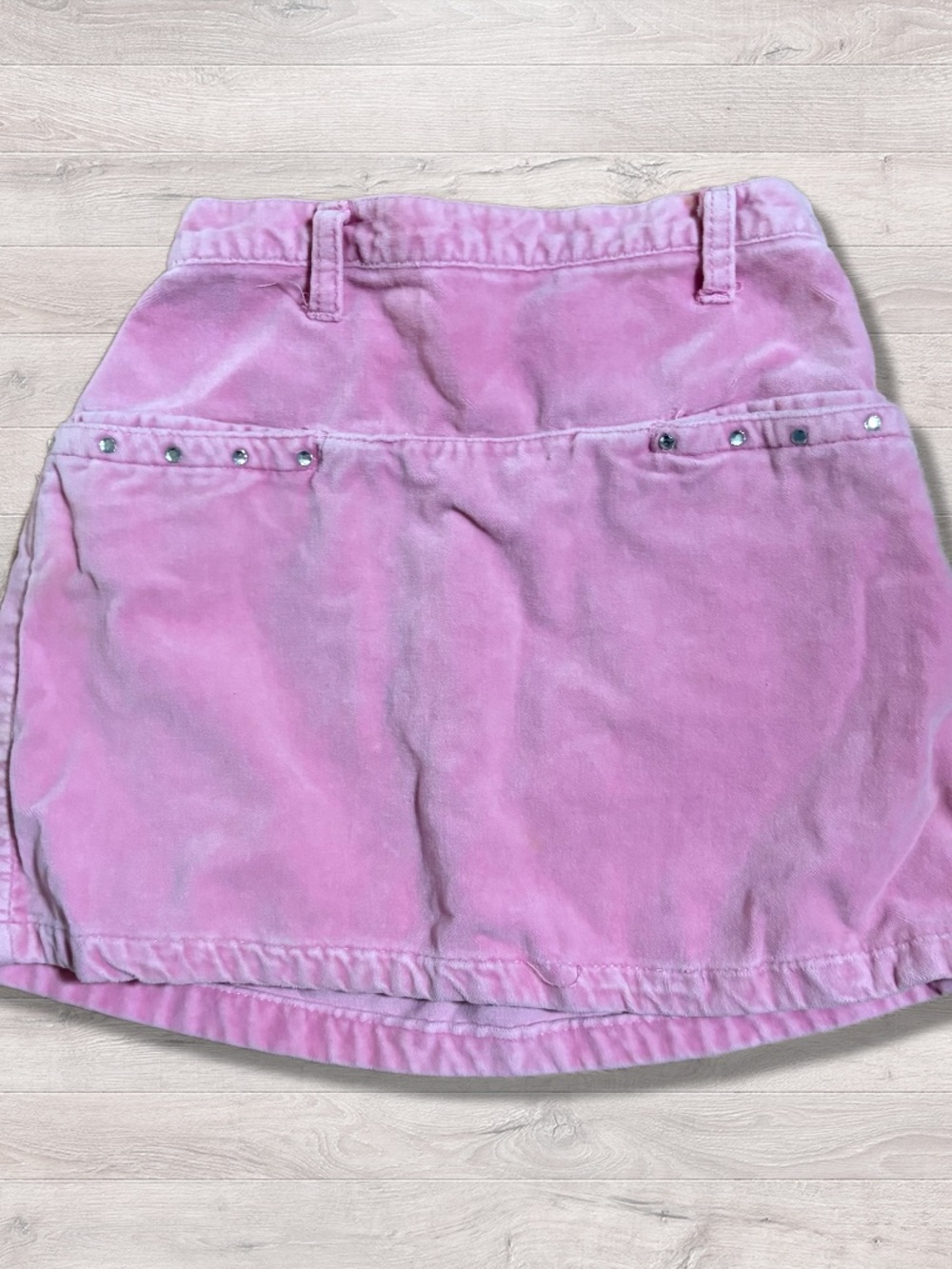 Vintage Y2K Disney Store Princess Girls Pink Rhinestone Mini Skirt 4/5